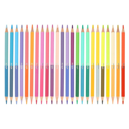 Strigo Kredki ołówkowe trójkątne dwukolorowe pastelowe 24 szt 48 kol 810689