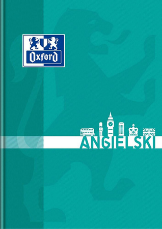 Brulion Oxford temat. A5 80k 90g J.angielski krata szyty 355571