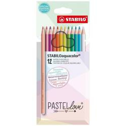 Stabilo Kredki Aquacolor 12 kol pastelowe w etui kartonowym 590396