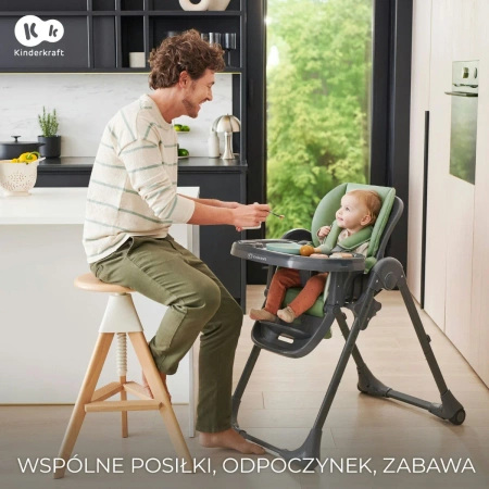 Kinderkraft Tummie Grey krzesełko do karmienia 925049
