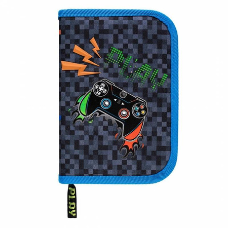 Piórnik dwuklapkowy bez wyposażenia gamer 646454