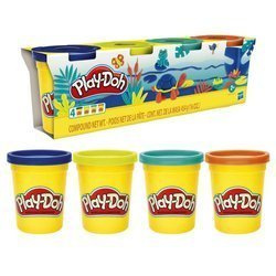 Play-doh e4867/b5517_nl asst ciastolina kubeczki 4-pack -c.niebieski, j.zielony, żółty,pomarańcz-