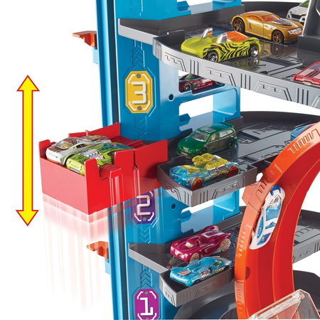 Hot wheels ftb69 city mega garaż rekina + 2 autka