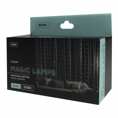 Magiczna kurtyna 100 led 1m x 1m 6500K DC5V 616206