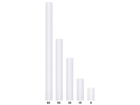 Tiul gładki, biały, 0,15 x 9m