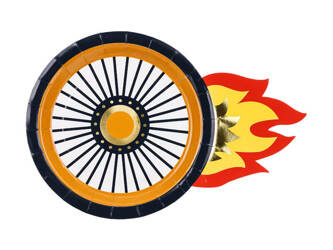 Talerzyki Koła 26,5x18cm 6szt mix 026957