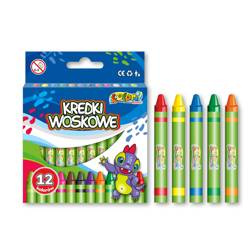 Kredki woskowe kolori premium dino penmate 12 kolorów
