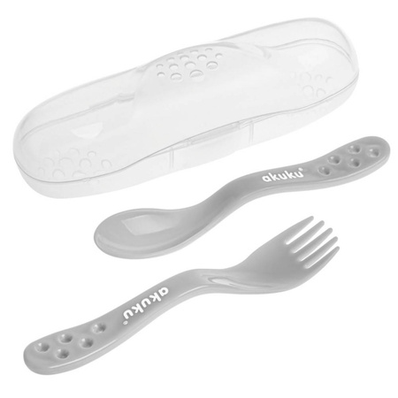 Akku Sztućce w etui szare 000739