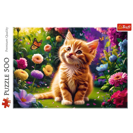 Puzzle Trefl 500 Uroczy kotek 375251