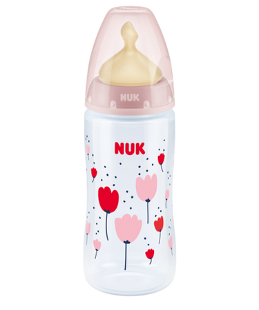 Nuk butelka 300ml z wskaźnikiem temp. Smoczek lateks 0-6m-cy 360094