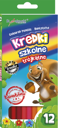 Kredki Bambino ołówkowe 12 kol. 18cm pudełko standard