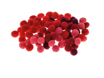 POMPONY 10MM CZERWONE 100szt 684257