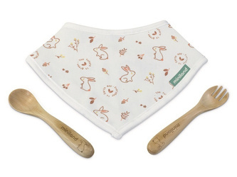 Zestaw bambusowy łyżka+widelec królik 893170