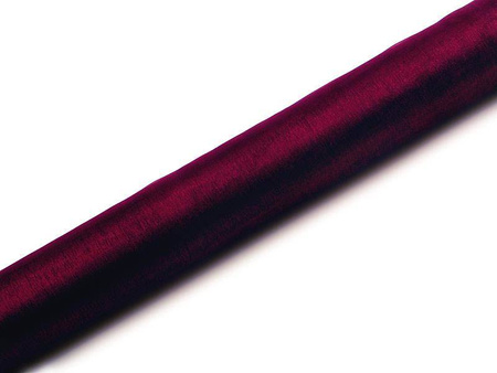 Organza gładka, bordo, 0,36 x 9m (1 szt. / 9 mb.)