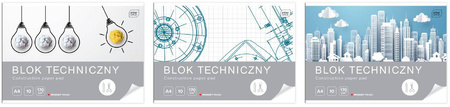 Blok techniczny in a4 10k biały 070005 /10/