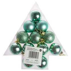 Bombki - komplet w choince 12 szt miętowy 227919