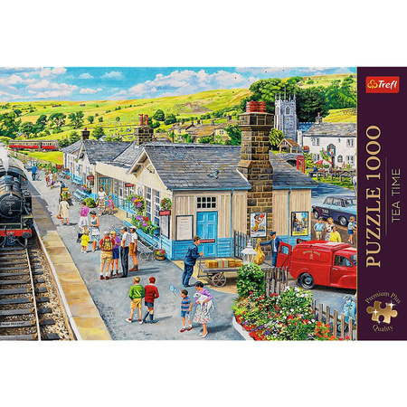 Puzzle Trefl 1000 Premium Plus Tea Time Dworzec kolejowy 108101
