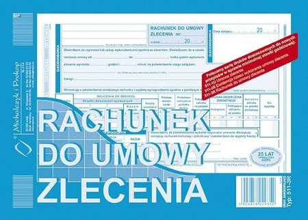 Druk rachunek do umowy zlecenia a5 (o+k) 511-3r