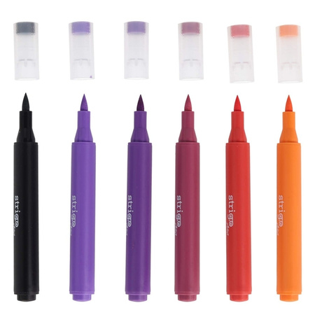 Strigo Marker Akrylowy z Końcówką Brush w Trójkątnej Obudowie w 6 kolorach 854294