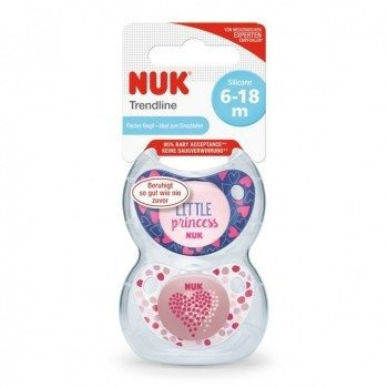 Nuk smoczki uspokajające silikonowe 0-6m trendline 283577