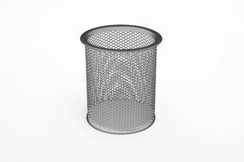 Pojemnik na długopisy okrągły srebrny 9*10 tres