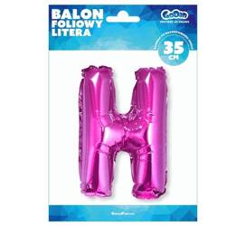 BALON FOLIOWY LITERA H RÓŻOWA 35CM 634867 GOD