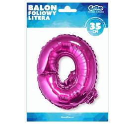 BALON FOLIOWY LITERA Q RÓŻOWA 35CM 635048 GOD