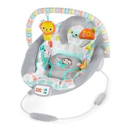 BRIGHT STARTS Leżaczek z wibracjami i muzyką Whimsical Wild™ 0m+ do 9kg 118058