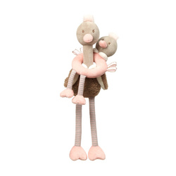 Babyono Zestaw zabawek edukacyjnych przytulanka i grzechotka Ostrich McKnox Family 413166