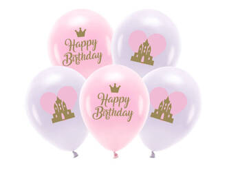Balon ECO 33cm Happy Birthday mix 5szt 041042