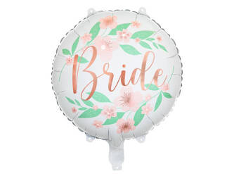 Balon foliowy Bride kwiaty 45cm biały 005341