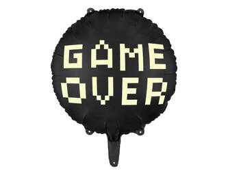 Balon foliowy Game Over 45cm czarny 029194