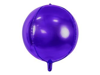 Balon foliowy kula, 40cm, fioletowy