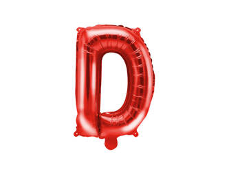 Balon foliowy litera D czerwony 35cm 169302