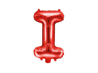 Balon foliowy litera I czerwony 35cm 169500