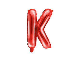 Balon foliowy litera K czerwony 35cm 169586