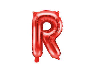Balon foliowy litera R czerwony 35cm 169869