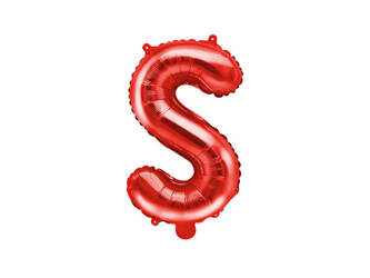 Balon foliowy litera S czerwony 35cm 169906