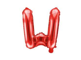 Balon foliowy litera W czerwony 35cm 170063