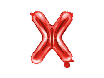 Balon foliowy litera X czerwony 35cm 170100