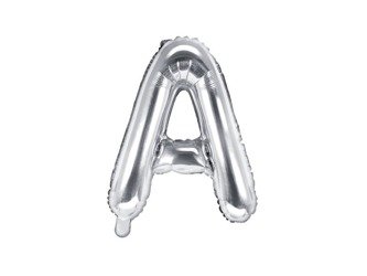 Balon foliowy litera "a", 35cm, srebrny