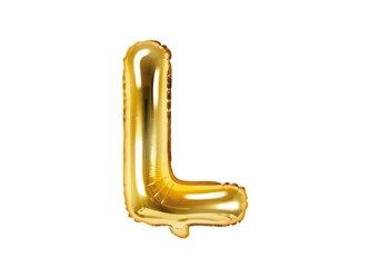 Balon foliowy litera "l", 35cm, złoty