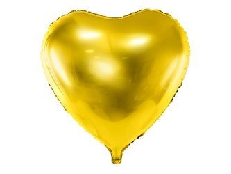 Balon foliowy serce, 61cm, złoty