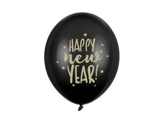 Balony 30 cm Happy New Year Pastel Black A'6 762640