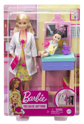 Barbie GTN51/DHB63 Lalka Kariera Pediatra Blondynka 918625