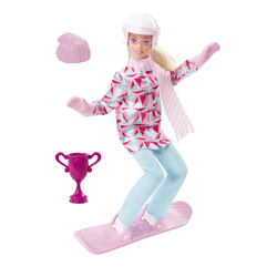 Barbie HCN30/HCN32 lalka sporty zimowe snowbordzistka 015634