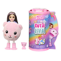 Barbie HKR17/HKR19 Cutie Reveal Lalka Chelsea Różowy miś zwierzątko 106899