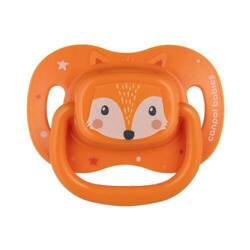 Canpol Smoczek uspokajający silikon 18+ m symetryczny Cute Animals pomarańcz 889460