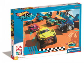 Clementoni Puzzle 104 Maxi Super Kolor Hot Wheels 257621