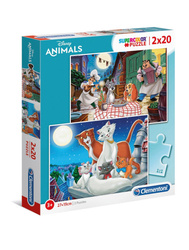 Clementoni Puzzle 2x20 Disney Animal Superkolor